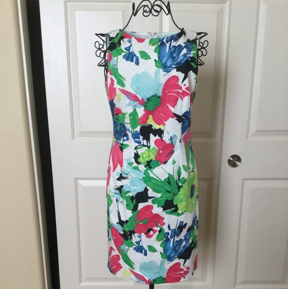 🌺 Ann Taylor Floral Shift Dress Size 0